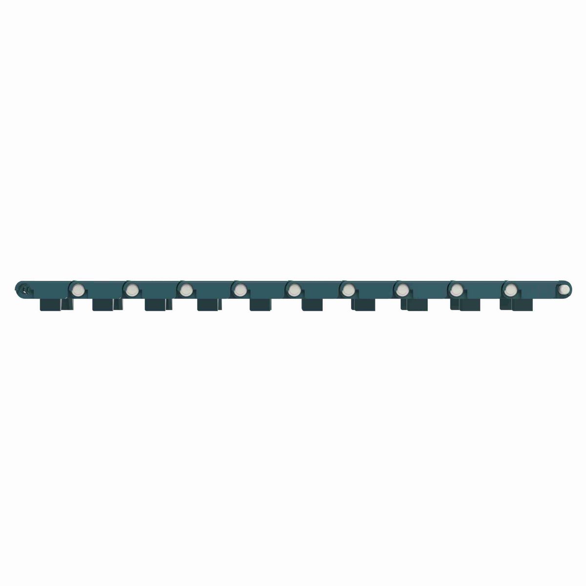 Rexnord 1001FG Straight Running Flush Grid, Material: Green Low Friction Acetal, Width: 84mm, Pitch: 1in - 876.38.72