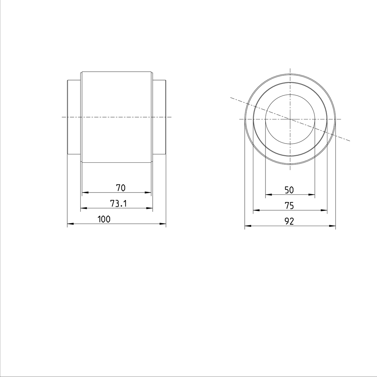 Вращающаяся линейная втулка с игольчатым подшипником Bosch Rexroth KBRON-50-DD [R066705000]
