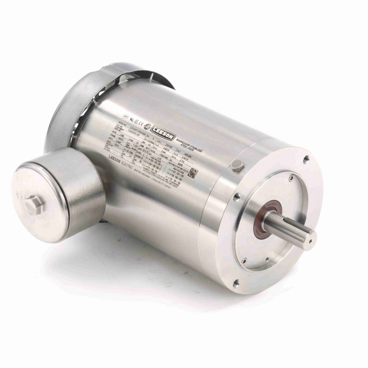 LEESON Premium Duck™ General Purpose Motor, 1 & 1 HP, 3 Ph, 60 & 50 Hz, 230/460 & 190/380 V, 1800 & 1500 RPM, 143TC Frame, TEFC - 122202.00