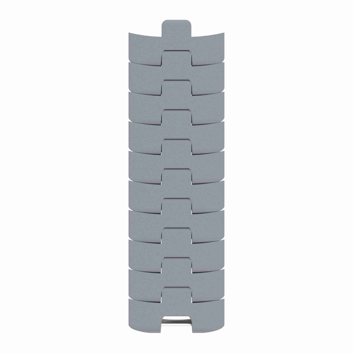 Rexnord 1050 FTLPC Side-flexing Solid Top, Material: Silver Platinum Series, Width: 84mm, Pitch: 1in - 81429802