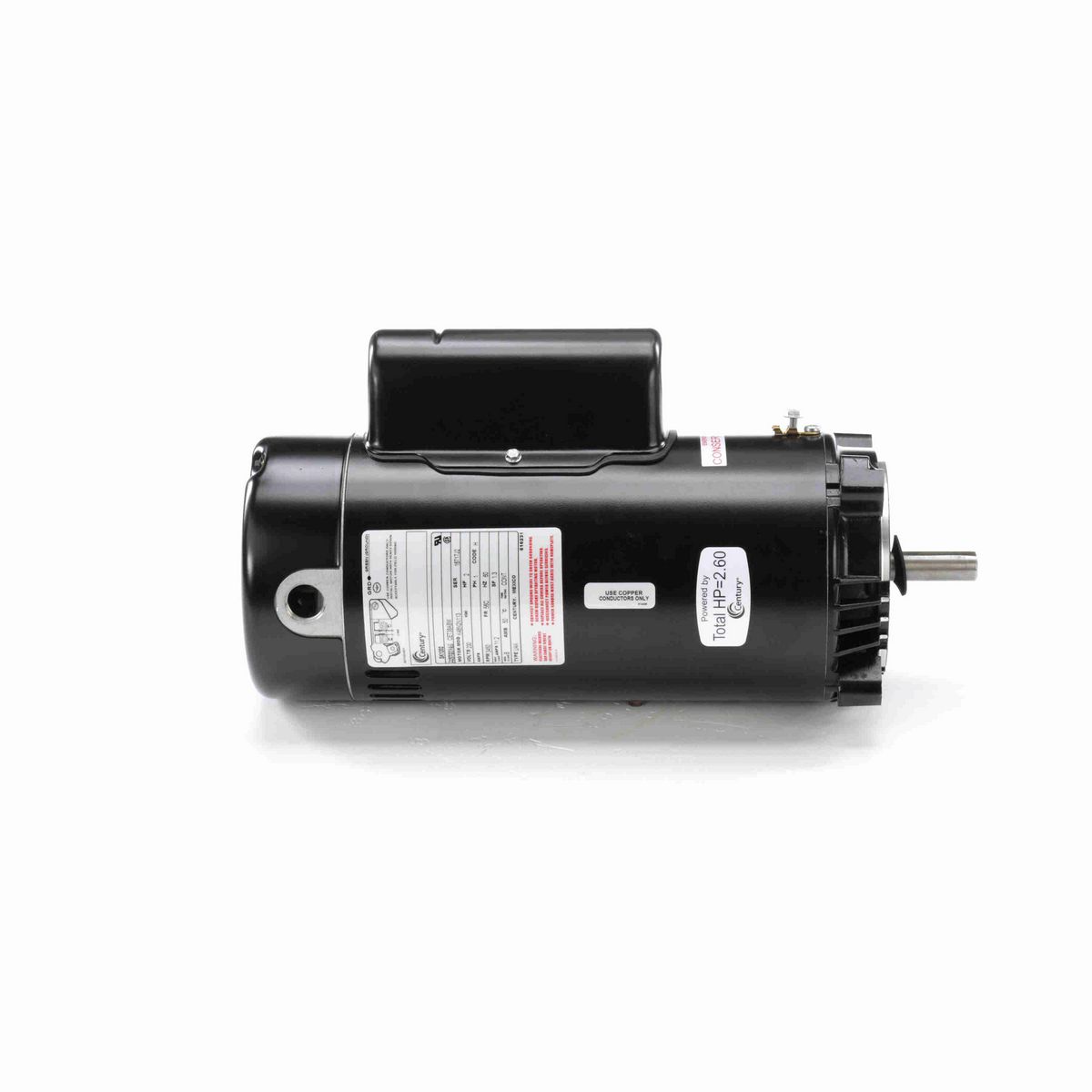 Century Pool Pump Motor, 2 HP, 1 Ph, 60 Hz, 230 V, 3600 RPM, 56C Frame, ODP - SK1202