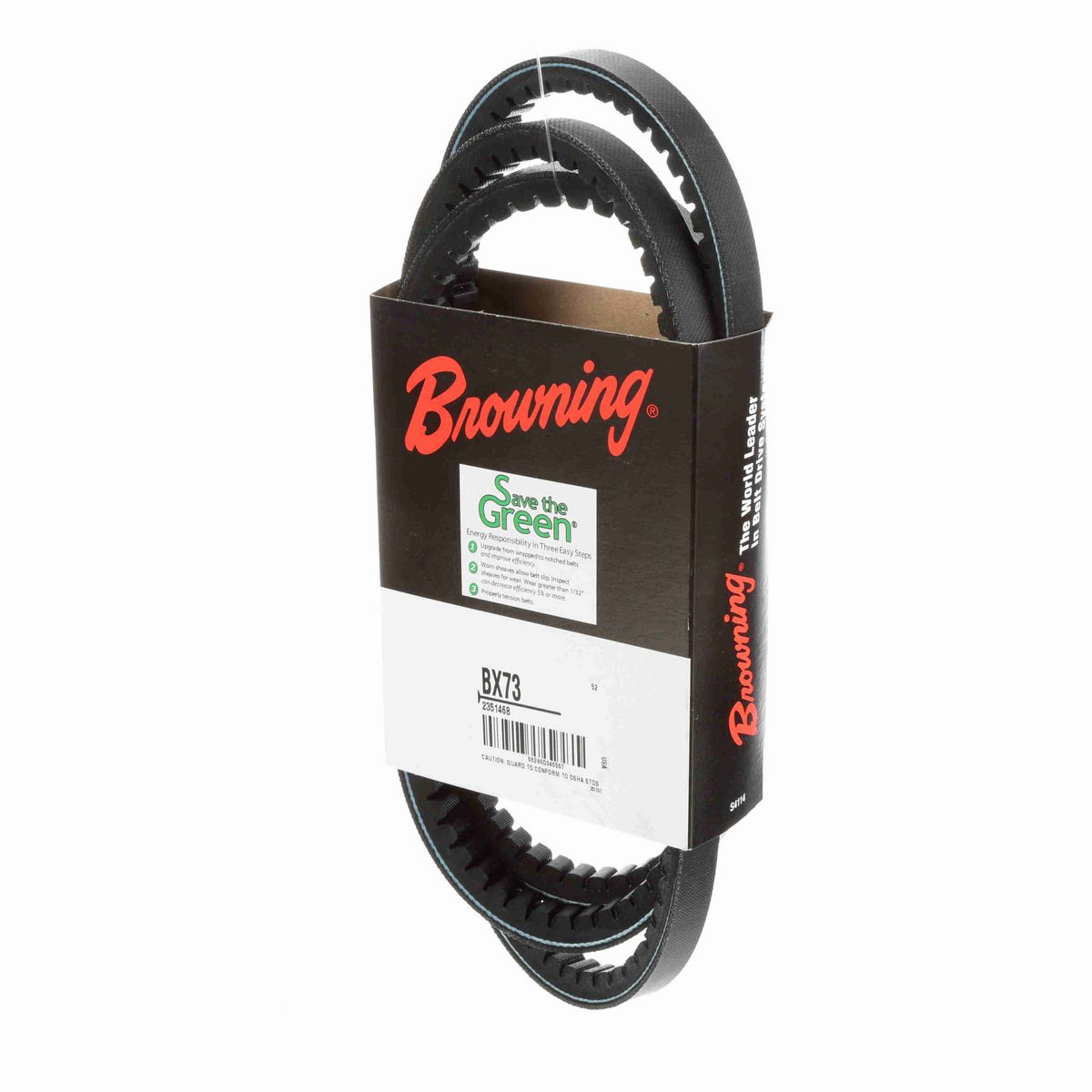 Browning EPDM Notched Belt 98% Efficient - BX73