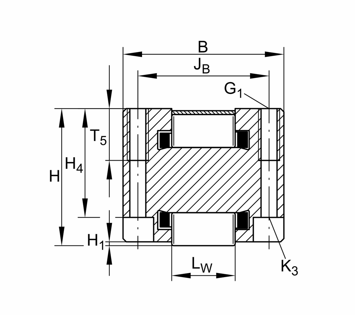 Роликовая линейная опора качения INA RUS65210