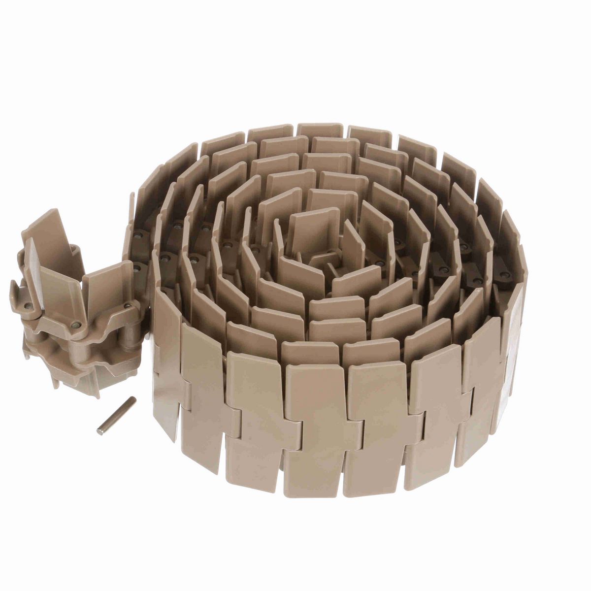 System Plast 880TAB Side-flexing Solid Top, Material: Tan Low Friction, Width: 4.5in, Pitch: 1.5in - LF880TAB-K450