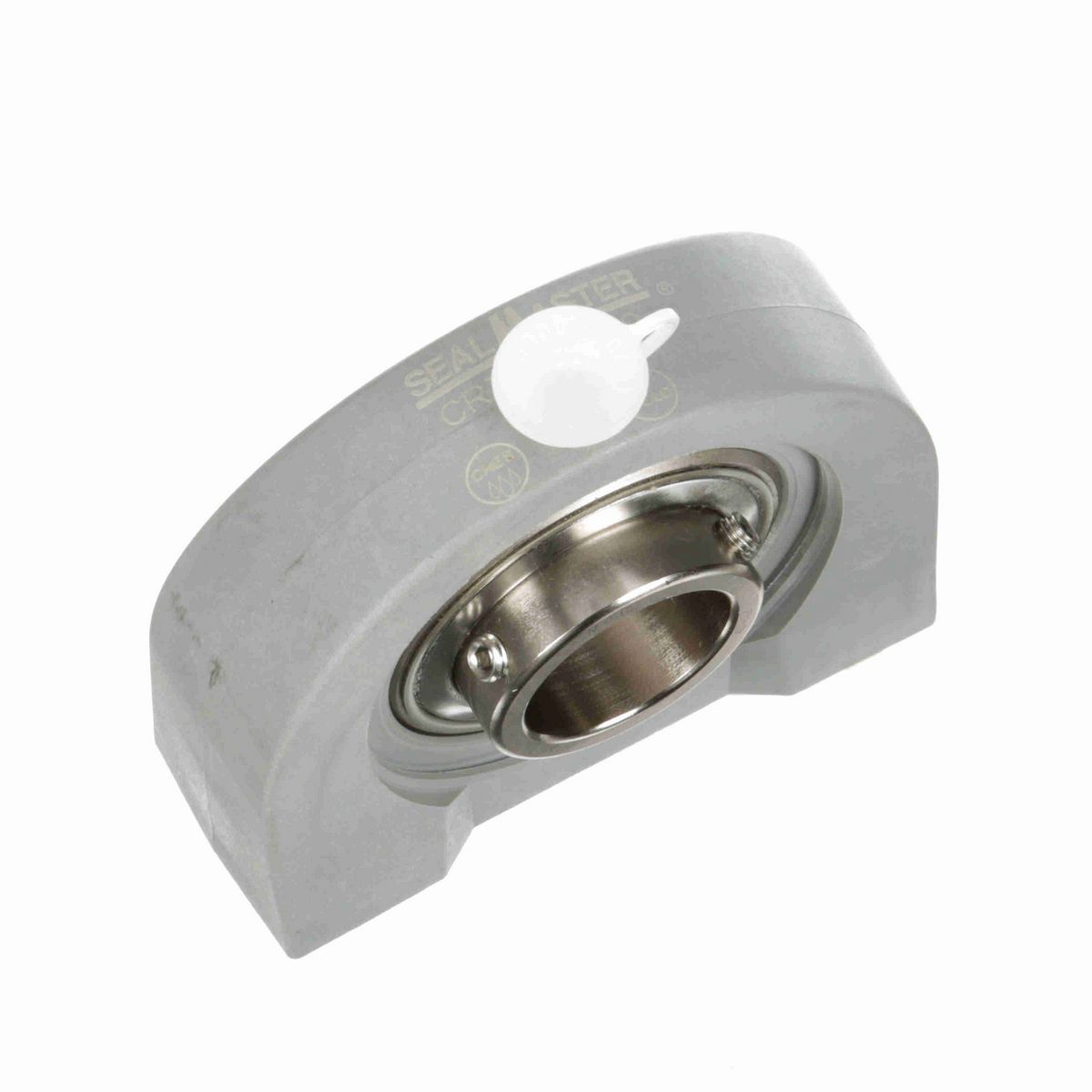 Sealmaster Mounted Composite Tapped Base Pillow Block Ball Bearing - 52100 Bearing Steel, Phosphorus Nickel Coated - Setscrew Lock - Corrosion Resistant - CRTBC-PN19