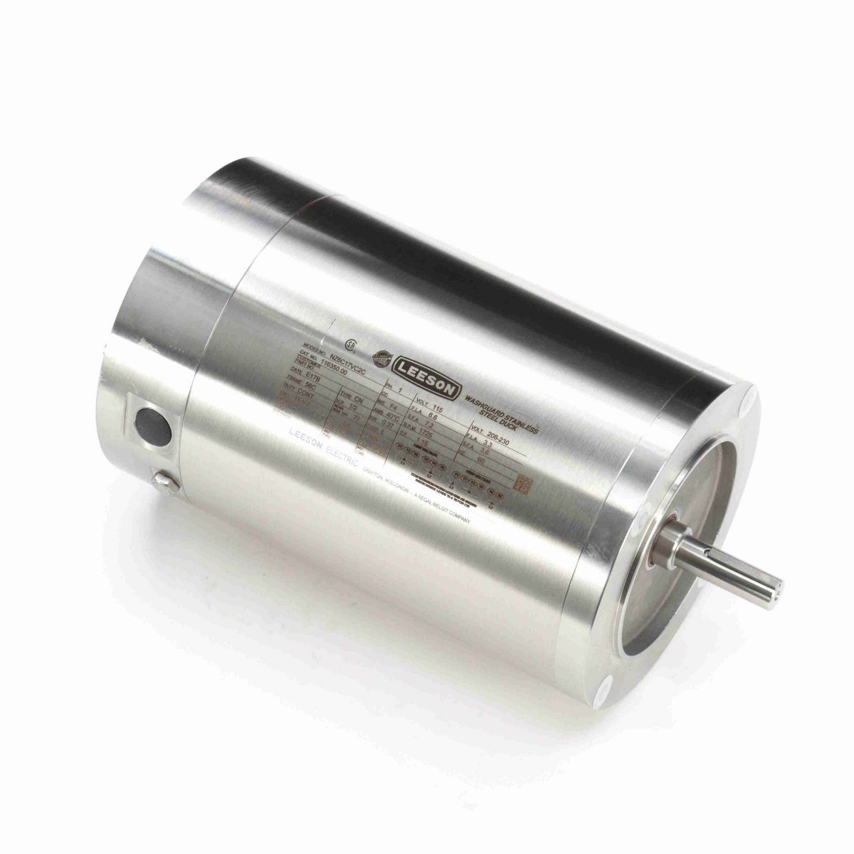 LEESON Premium Duck™ General Purpose Motor, 0.50 HP, 1 Ph, 60 Hz, 115/230 V, 1800 RPM, 56C Frame, TENV - 116350.00