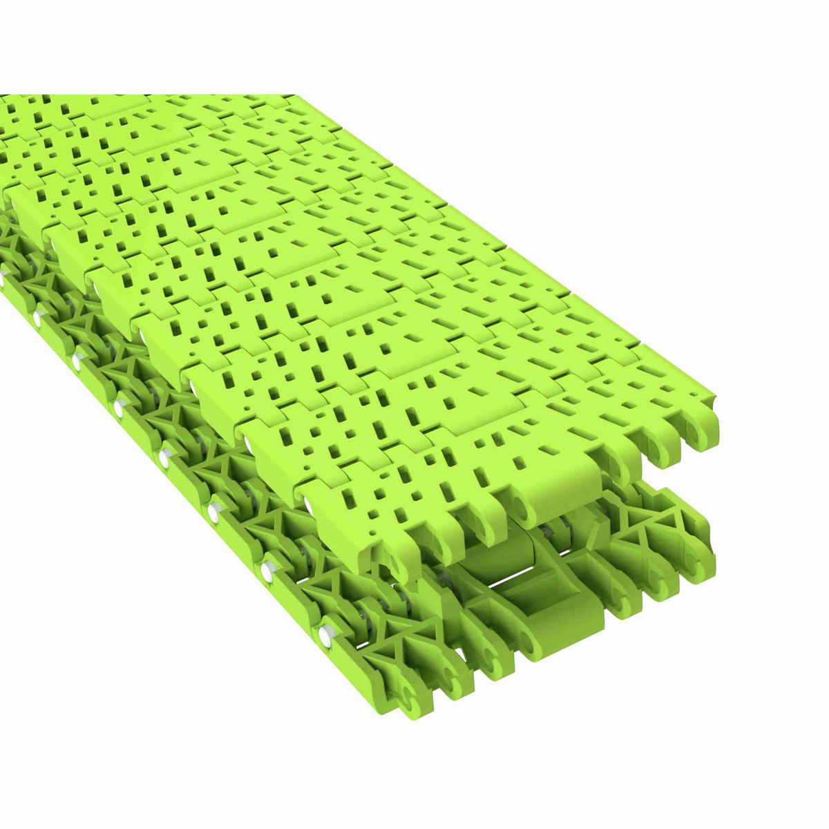 Rexnord 1001FG Straight Running Flush Grid, Material: Bright Lime-Green Dry PET Low Friction, Width: 84mm, Pitch: 1in - 876.38.64
