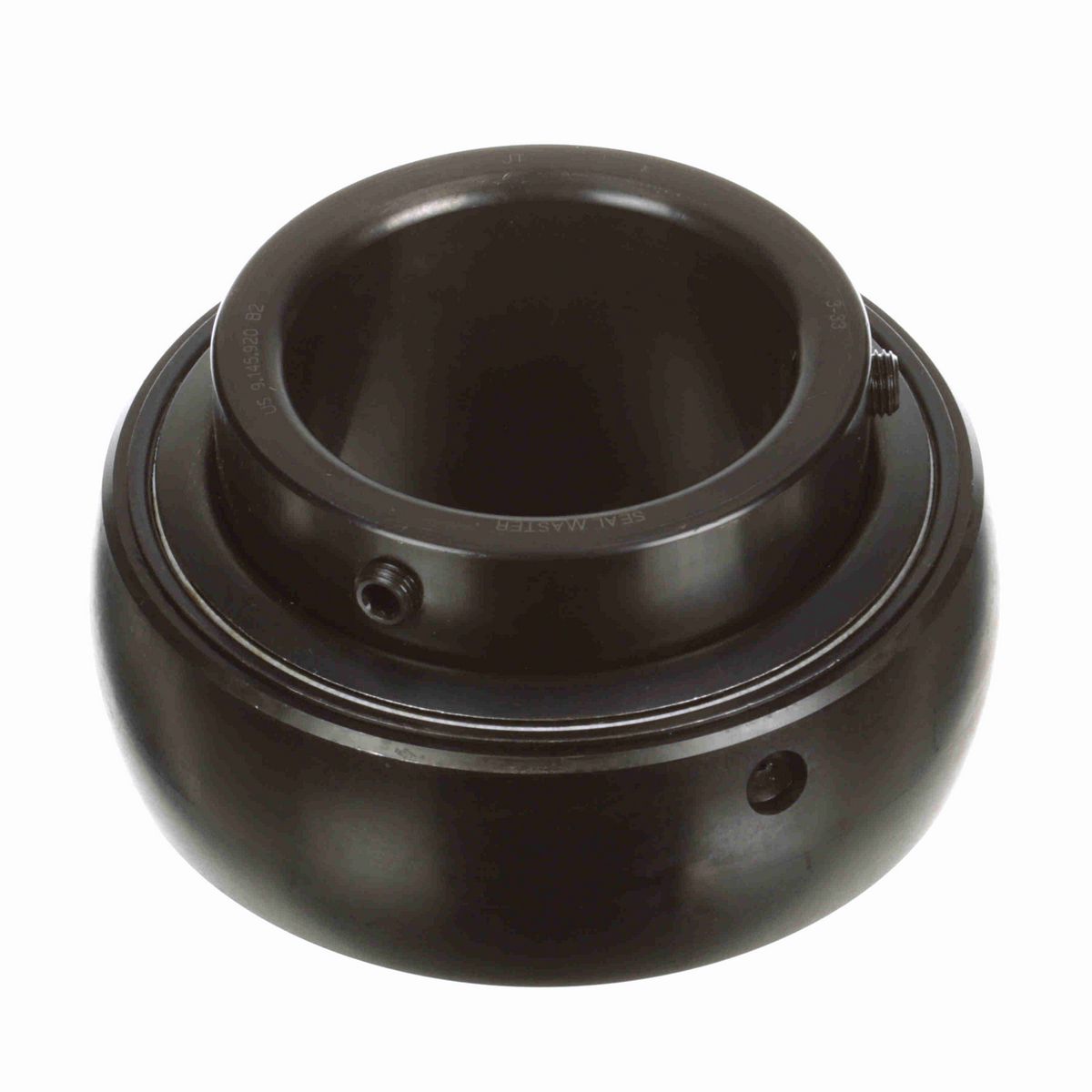 Sealmaster Mounted Insert Only Ball Bearing - 52100 Bearing Steel, Black Oxided - Setscrew Lock - 3-33