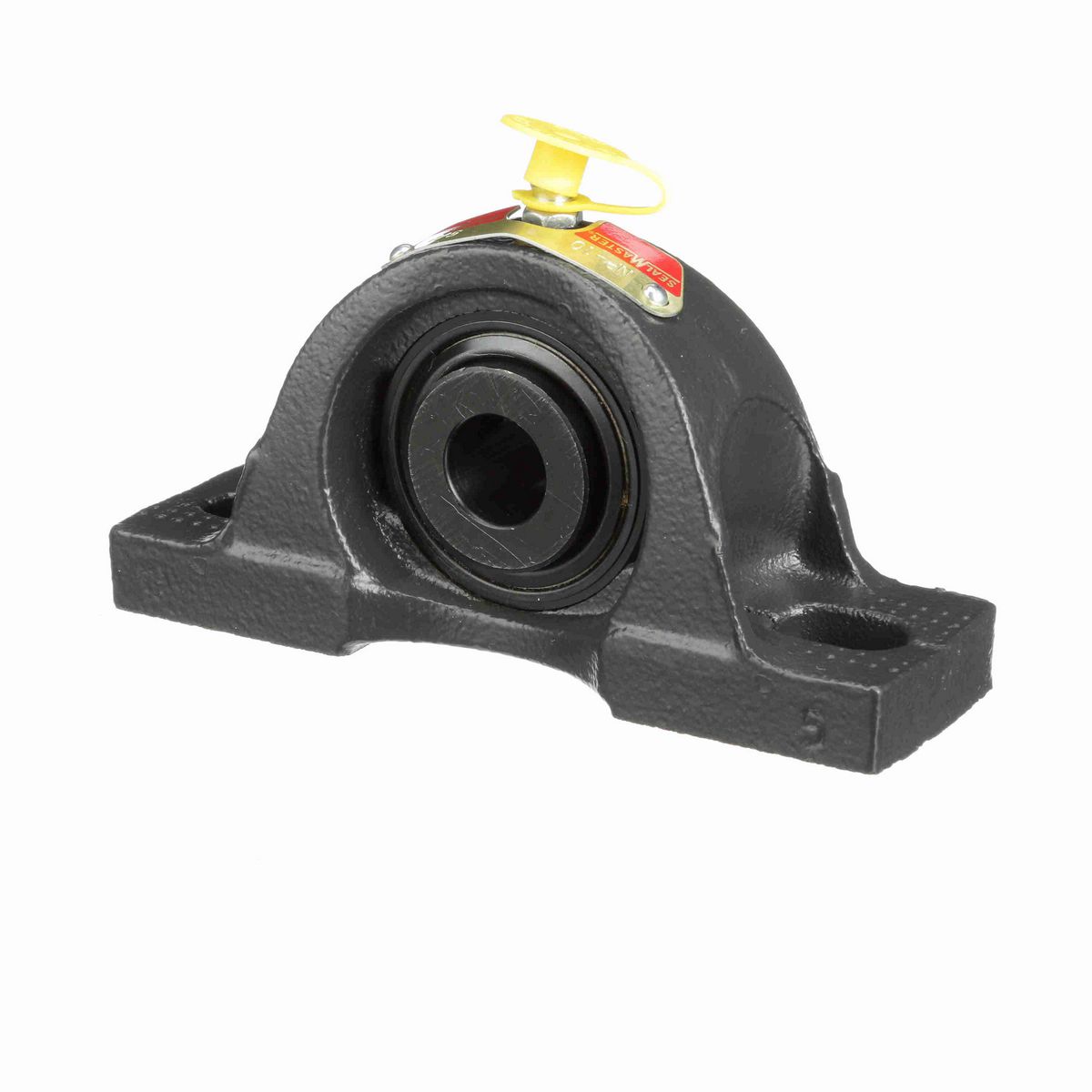 Sealmaster Mounted Cast Iron Two Bolt Pillow Block Ball Bearing - 52100 Bearing Steel, Black Oxided - Setscrew Lock - NP-10