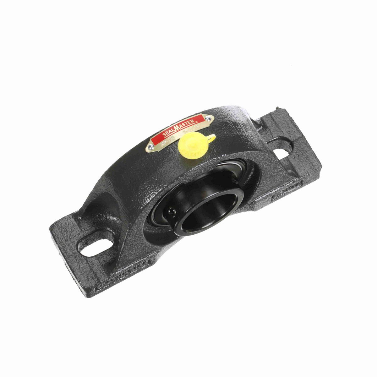 Sealmaster Mounted Cast Iron Two Bolt Pillow Block Ball Bearing - 52100 Bearing Steel, Black Oxided - Setscrew Lock - NP-25