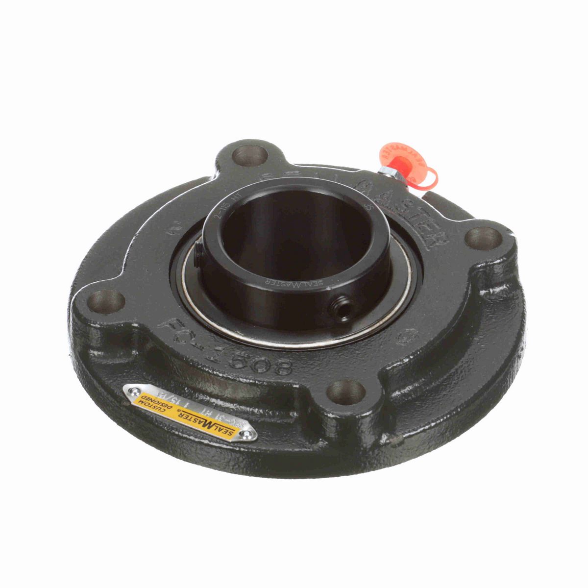 Sealmaster Mounted Cast Iron Flange Cartridge Ball Bearing - 52100 Bearing Steel, Black Oxided - Setscrew Lock - High Temperature - SFC-31 HT