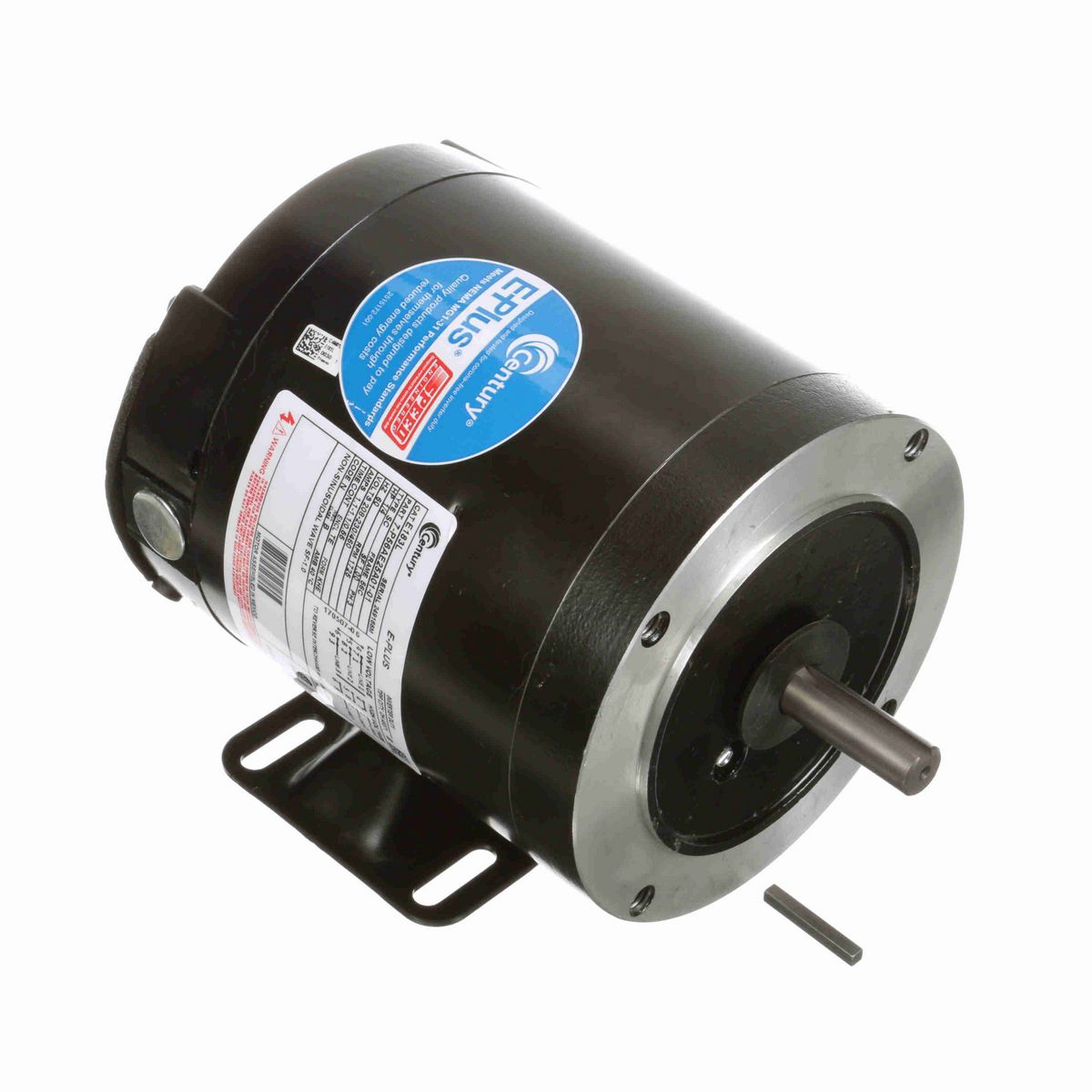 Century E-PLUS ® Speed Ratio Motor, 1/4 HP, 3 Ph, 60 Hz, 208-230/460 V, 1800 RPM, 56C Frame, TENV - E183L