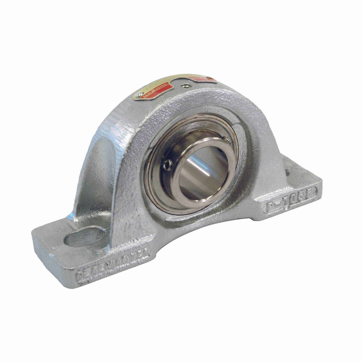 Sealmaster Mounted Flouropolymer Coated Cast Iron Two Bolt Pillow Block Ball Bearing - 52100 Bearing Steel, Phosphorus Nickel Coated - Setscrew Lock - Corrosion Resistant - Reduced Maintenance - Lubed for Life - CRMPF-PN31 RMT