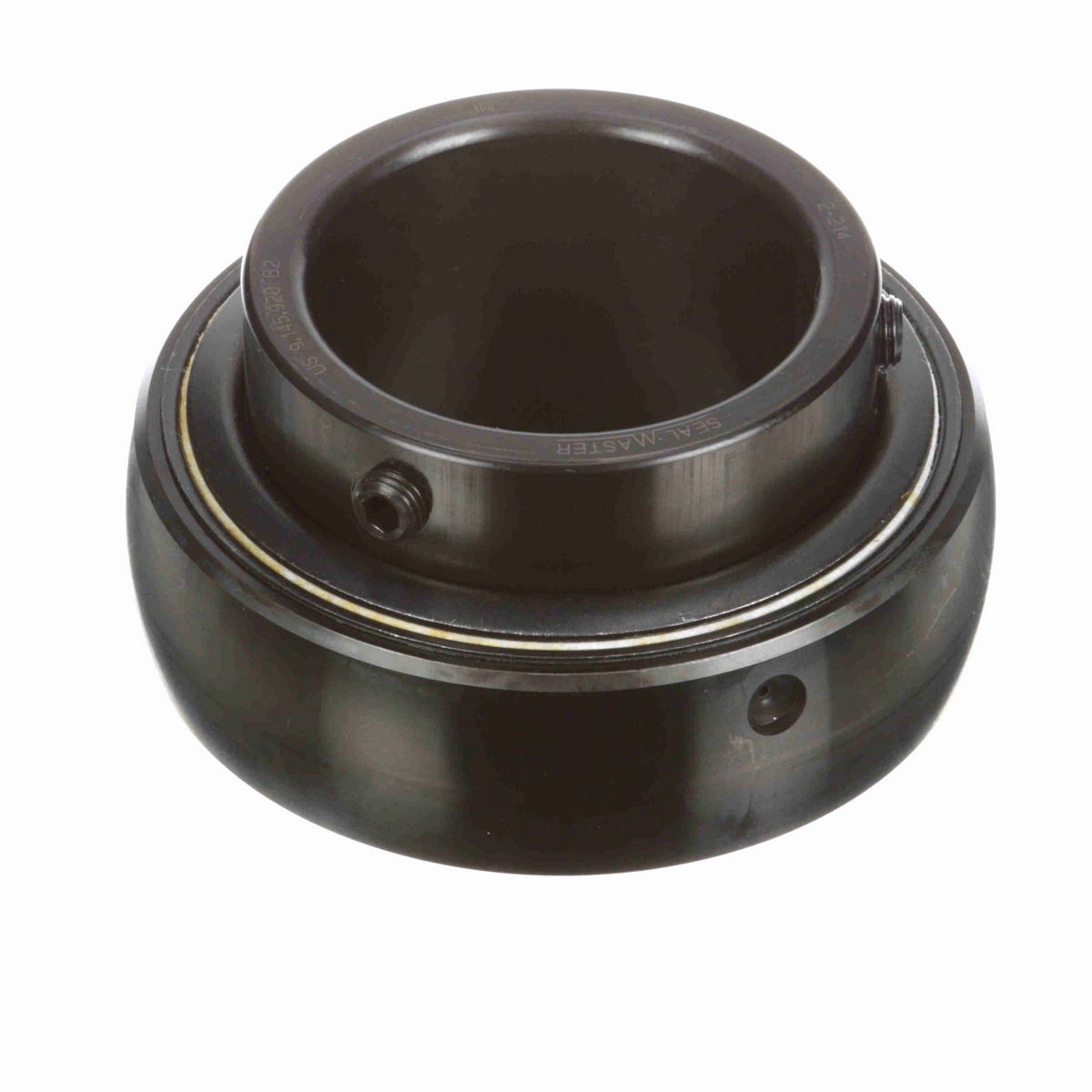 Sealmaster Mounted Insert Only Ball Bearing - 52100 Bearing Steel, Black Oxided - Setscrew Lock - 2-214