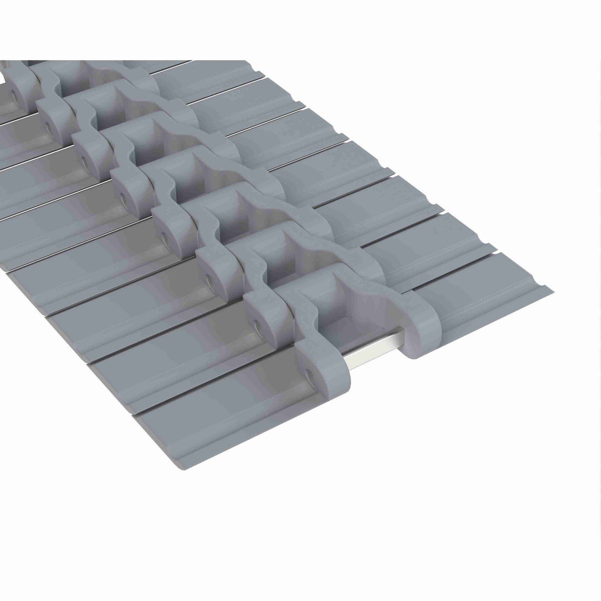 Rexnord 882B Side-flexing Solid Top, Material: Silver Platinum Series™ X, Width: 7.5in, Pitch: 1.5in - 10478586