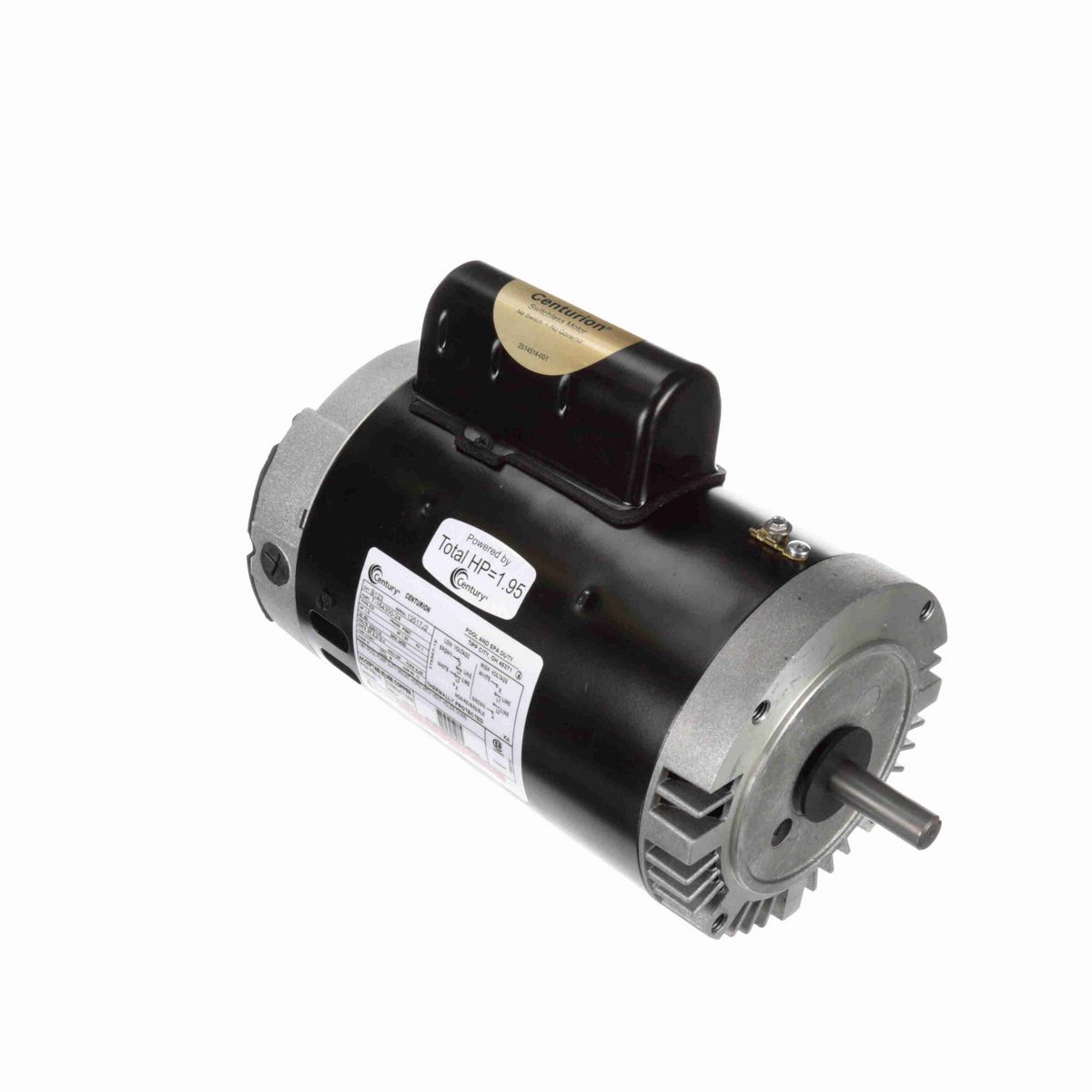 Century Pool Pump Motor, 1.5 HP, 1 Ph, 60 Hz, 230/115 V, 3600 RPM, P56C Frame, DP - B123