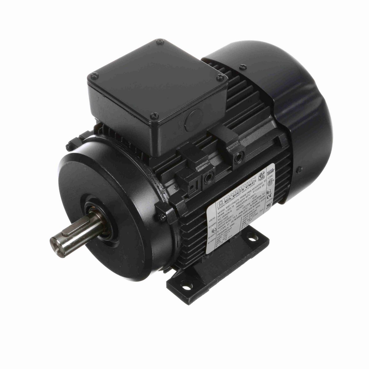 LEESON Aluminium Motor, 1 & 1 HP, 3 Ph, 60 & 50 Hz, 230/460 & 200/400 V, 1200 & 1000 RPM, 90S Frame, TEFC - R314A