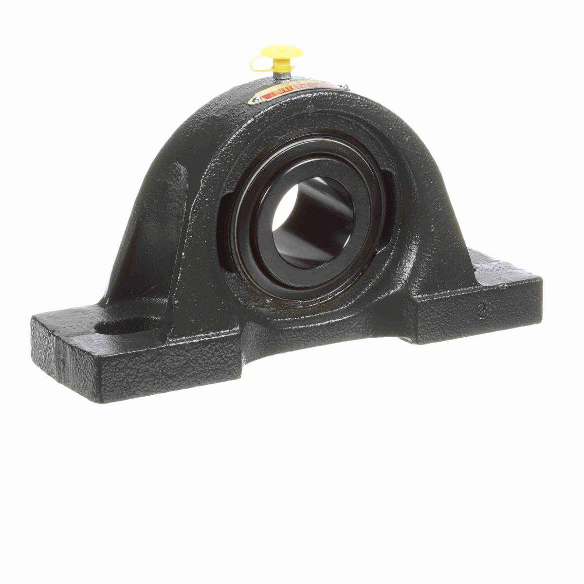 Sealmaster Mounted Cast Iron Two Bolt Pillow Block Ball Bearing - 52100 Bearing Steel, Black Oxided - Setscrew Lock - MP-308