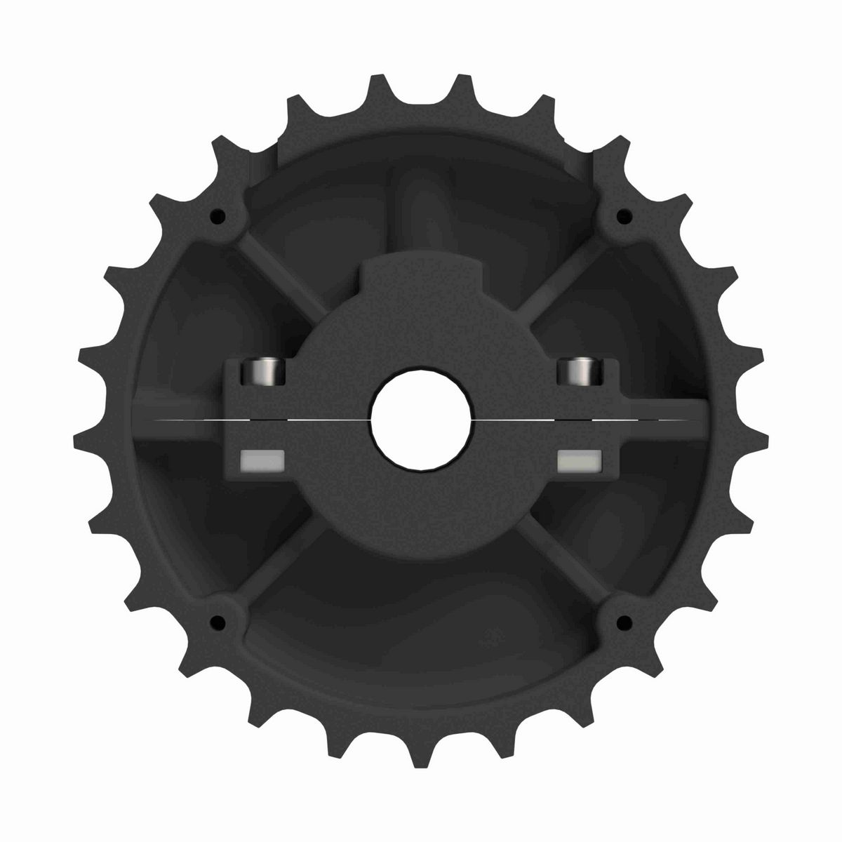 Rexnord 815 Series Split Molded Nylon Sprocket with 25 Teeth and a 1in Round Rough Stock Bore (RSB) - 614-53-ENG