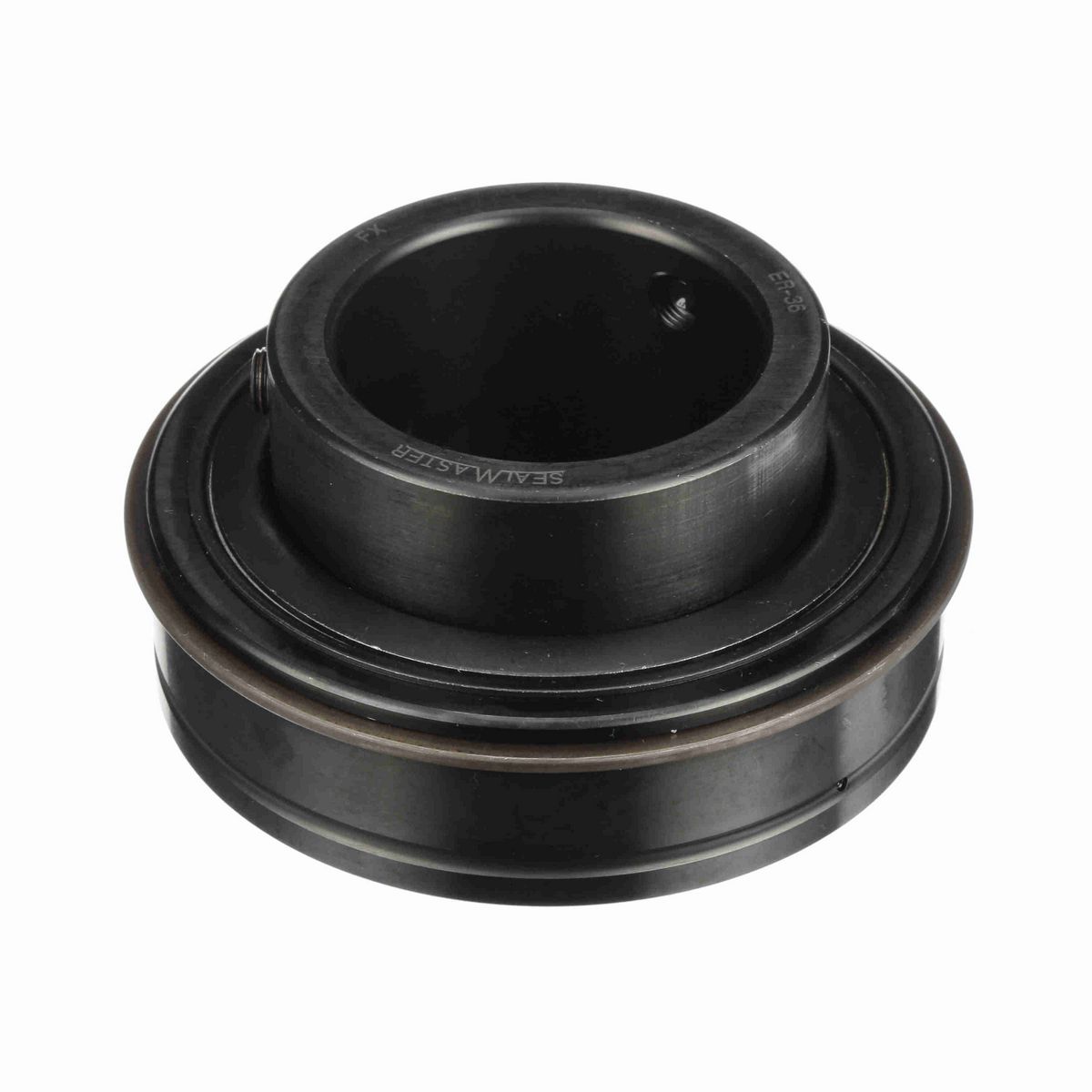 Sealmaster Mounted Insert Only Ball Bearing - 52100 Bearing Steel, Black Oxided - Setscrew Lock - ER-36