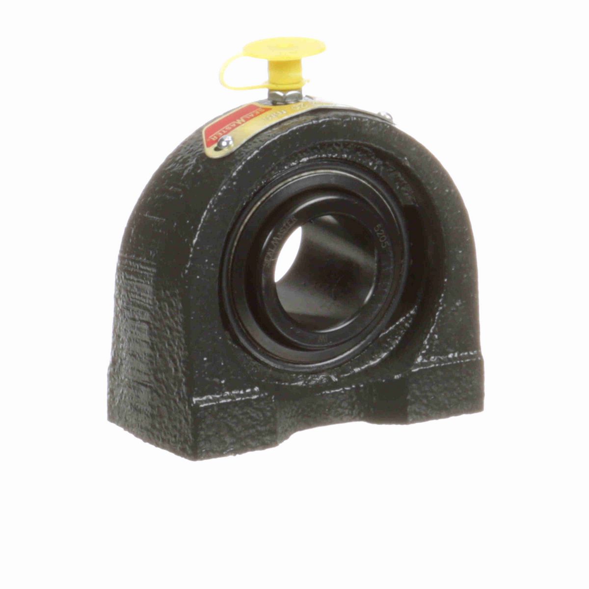 Sealmaster Mounted Cast Iron Tapped Base Pillow Block Ball Bearing - 52100 Bearing Steel, Black Oxided - Setscrew Lock - TB-205