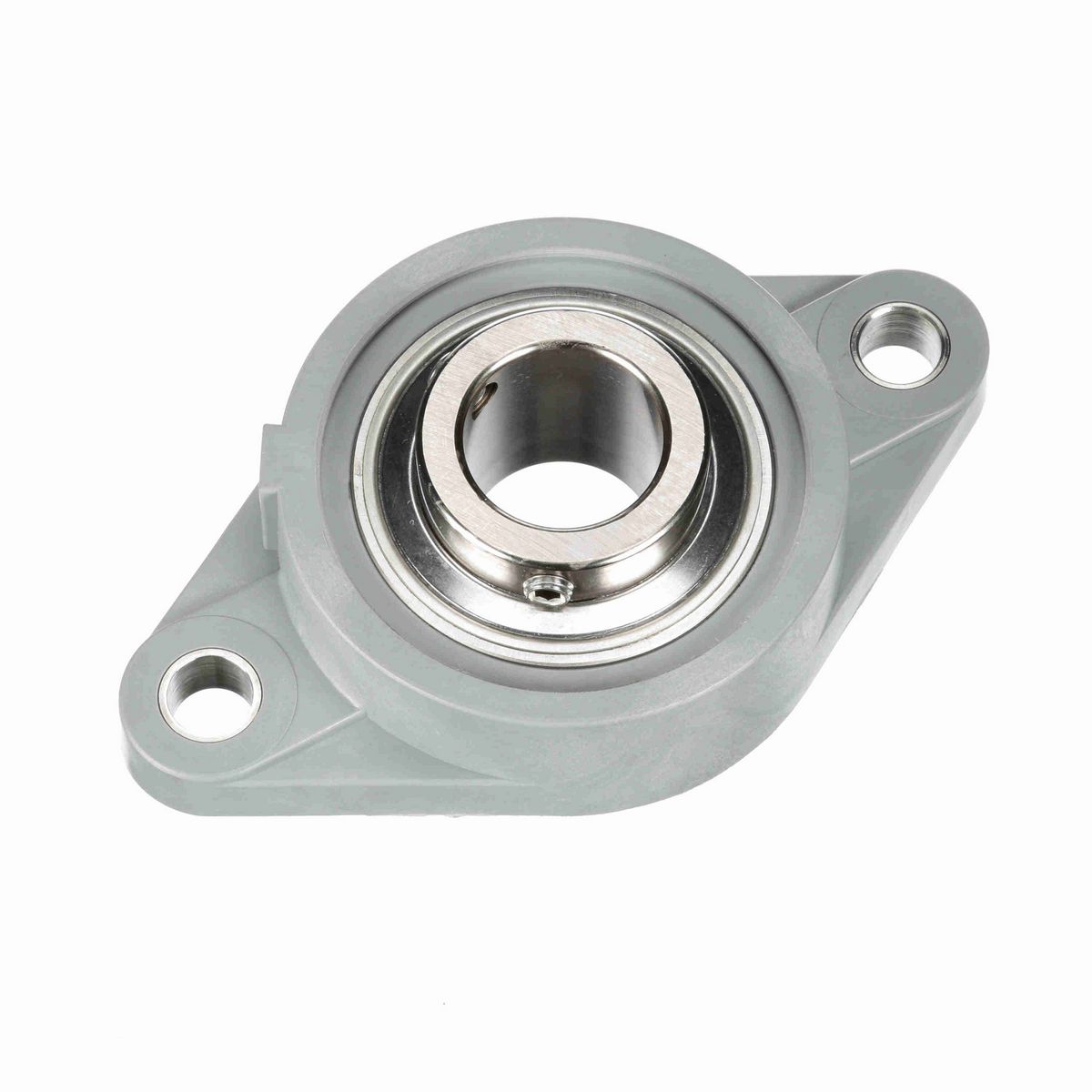 Sealmaster Mounted Composite Two Bolt Flange Ball Bearing - 52100 Bearing Steel, Phosphorus Nickel Coated - Setscrew Lock - Corrosion Resistant - Reduced Maintenance - Lubed for Life - CRFTC-PN20 RMW