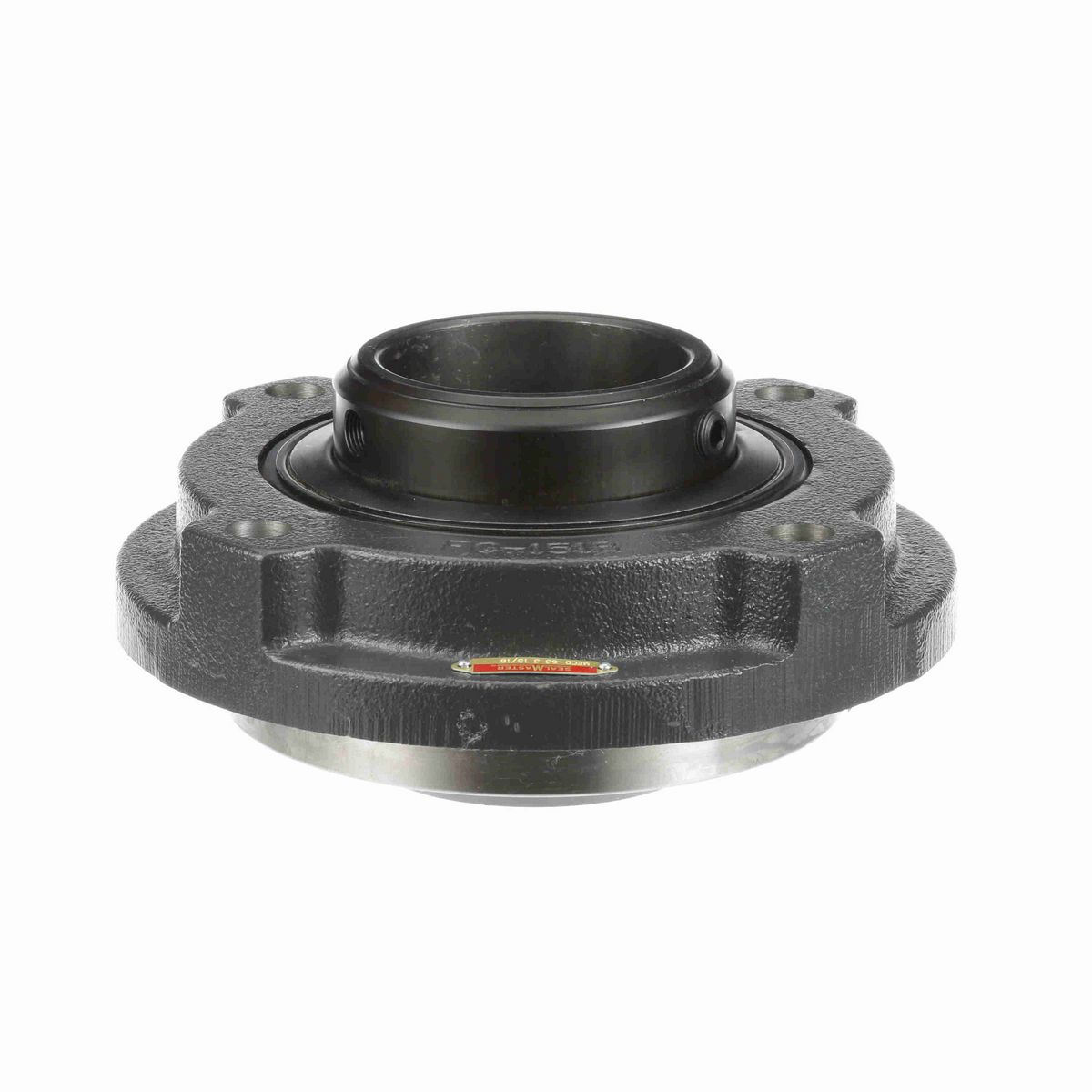Sealmaster Mounted Cast Iron Flange Cartridge Ball Bearing - 52100 Bearing Steel, Black Oxided - Double Setscrew Lock - MFCD-63