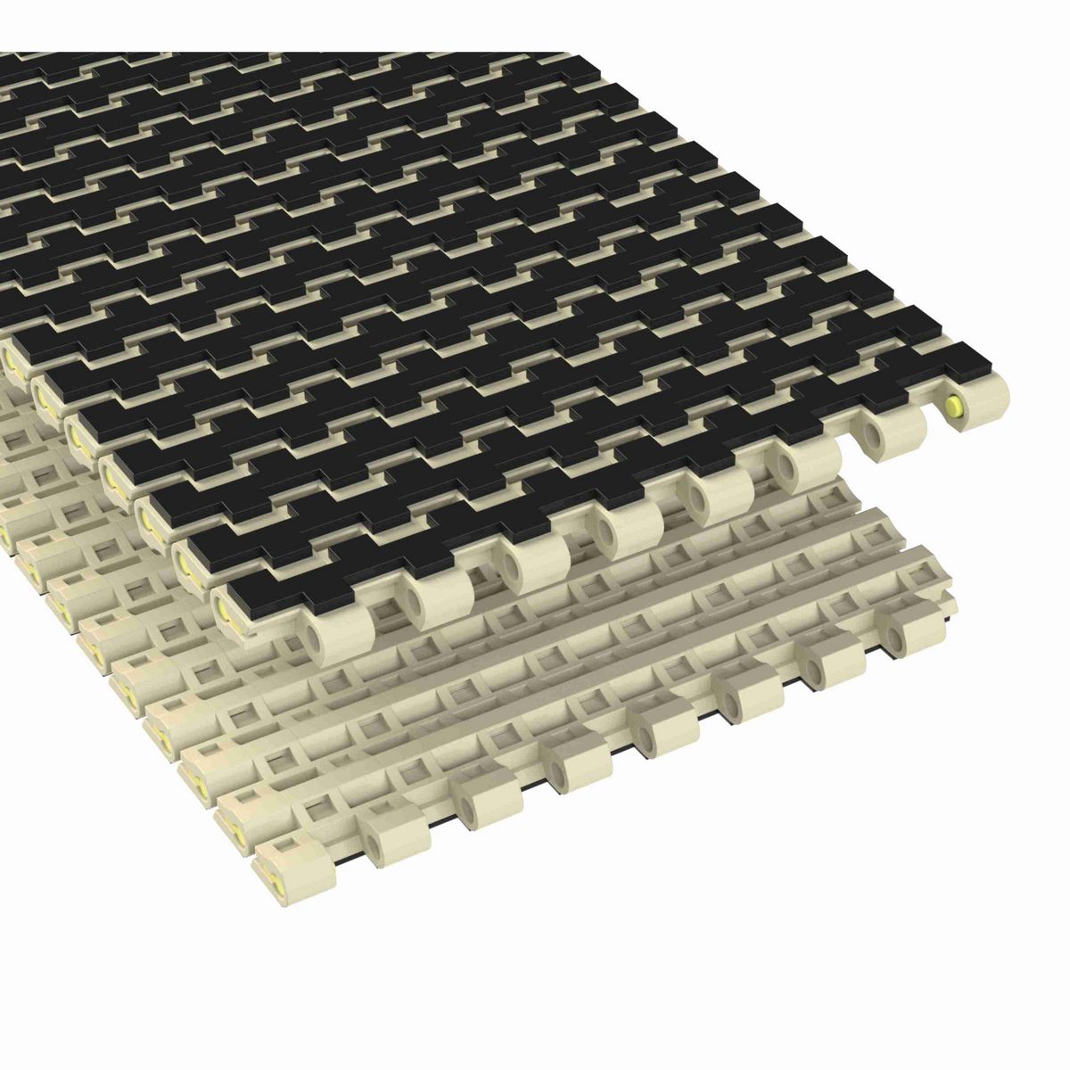 Rexnord 1505 RubberTop® Straight Running RubberTop®, Material: Beige High Temperature, Width: 6in, Pitch: 15mm - HTF1505-6