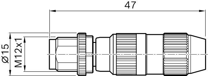 Штекер Bosch Rexroth M12X1 4POL TOOL-FREE [R901388352]