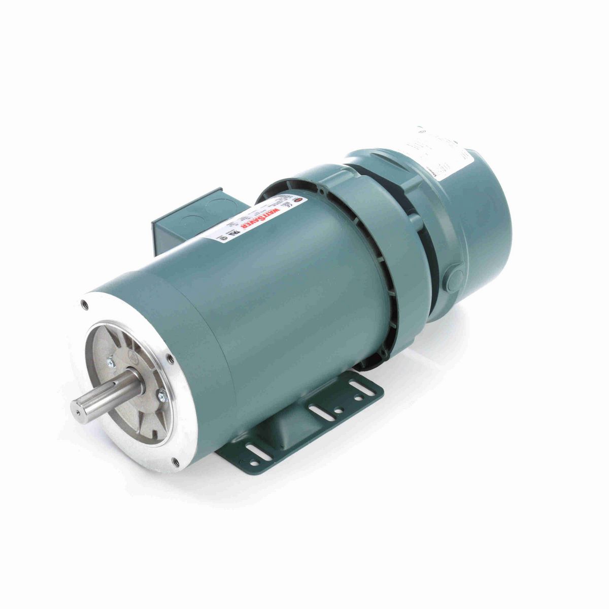 LEESON Brake Motor, 1 HP, 3 Ph, 60 Hz, 230/460 V, 1800 RPM, 143TC Frame, TEFC - 122248.00