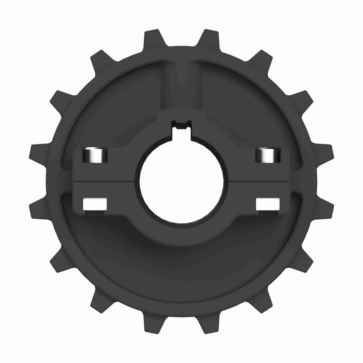 Rexnord 7700 Series Split Molded Nylon Sprocket with 16 Teeth and 30mm Round Shaft-Ready Bore with Keyway - 614-62-30
