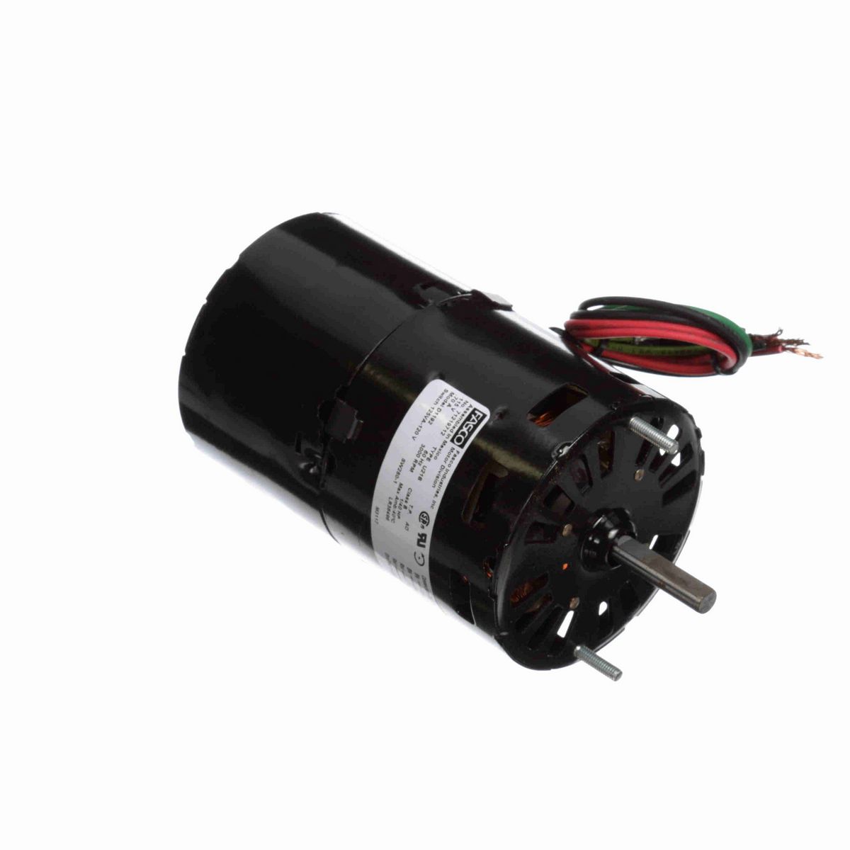 FASCO Draft Inducer Motor, 1/40 HP, 1 Ph, 60 Hz, 115 V, 3000 RPM, 1 Speed, 3.3" Diameter, OAO - D1192