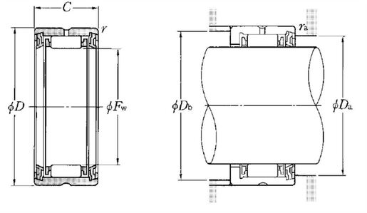 Игольчатый подшипник с массивными кольцами без внутреннего кольца NTN RNA4910LL/3AS