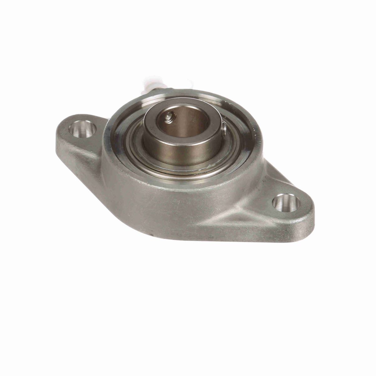 Sealmaster Mounted Stainless Steel Two Bolt Flange Ball Bearing - 52100 Bearing Steel, Phosphorus Nickel Coated - Setscrew Lock - Corrosion Resistant - CRFTS-PN12