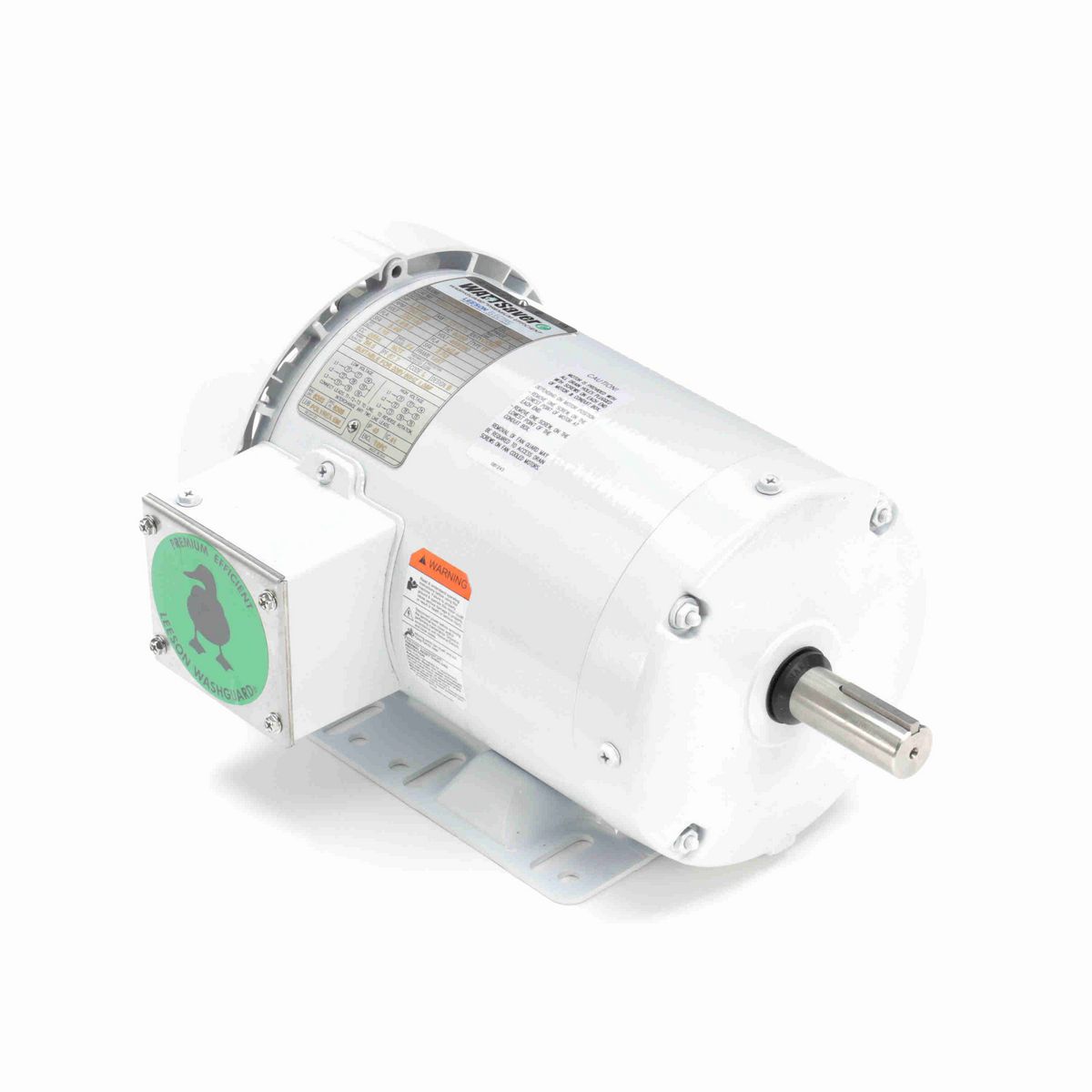 LEESON White Duck™ General Purpose Motor, 1.50 & 1 HP, 3 Ph, 60 & 50 Hz, 230/460 & 190/380 V, 1800 & 1500 RPM, 145T Frame, TEFC - 121869.00