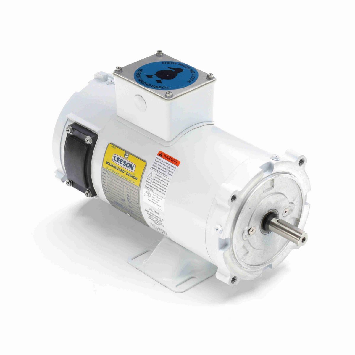 LEESON White Duck™ Washdown Motor, 0.50 HP, 180 V, 1750 RPM, S56C Frame, TENV - 108227.00