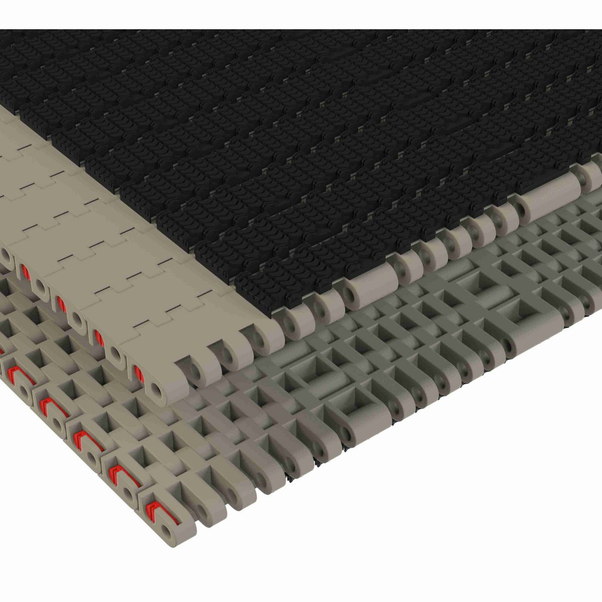 Rexnord 7705 SuperGrip™ Straight Running SuperGrip™, Material: Grey Tough Composite, Width: 15in, Pitch: 1in - 10384013