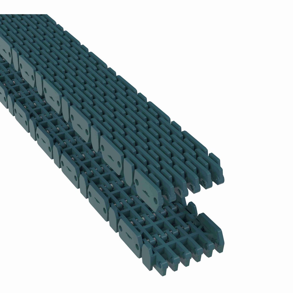 Rexnord 1000RRR Straight Running Raised Rib Rail Track, Material: Green Low Friction Acetal, Width: 58mm, Pitch: 1in - 871.00.02