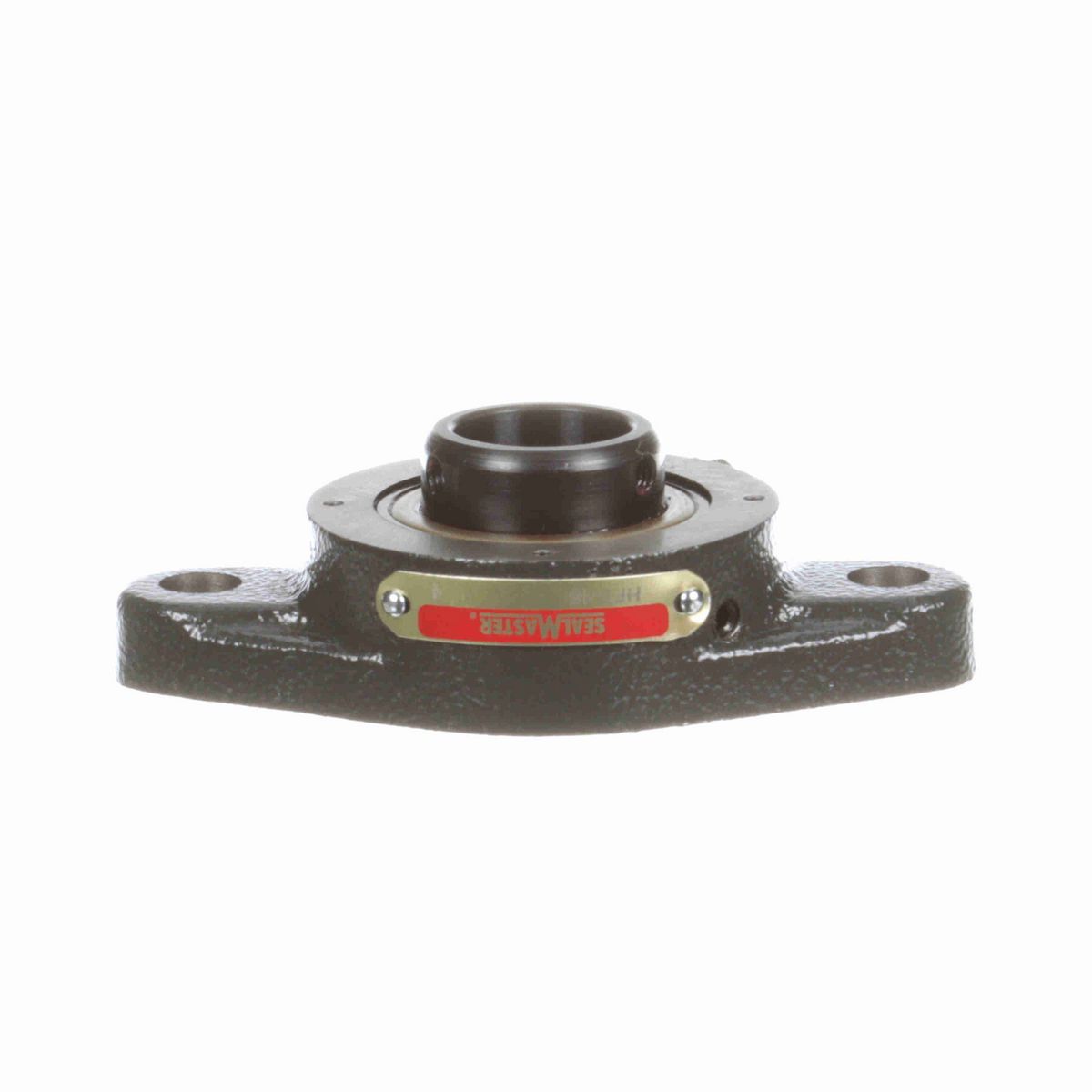 Sealmaster Mounted Cast Iron Two Bolt Flange Ball Bearing - 52100 Bearing Steel, Black Oxided - Setscrew Lock - HFT-16