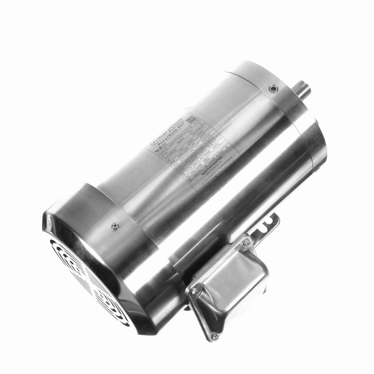 LEESON General Purpose Motor, 1.50 & 1 HP, 3 Ph, 60 & 50 Hz, 230/460 & 190/380 V, 3600 & 3000 RPM, 143TC Frame, TEFC - N456A