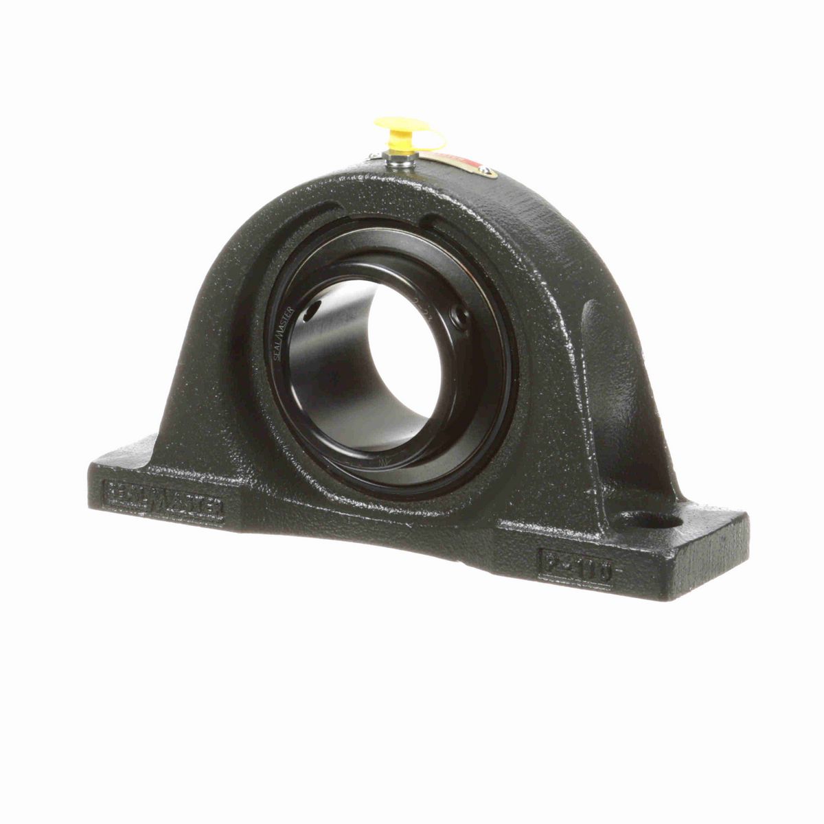 Sealmaster Mounted Cast Iron Two Bolt Low Base Pillow Block Ball Bearing - 52100 Bearing Steel, Black Oxided - Setscrew Lock - NPL-35