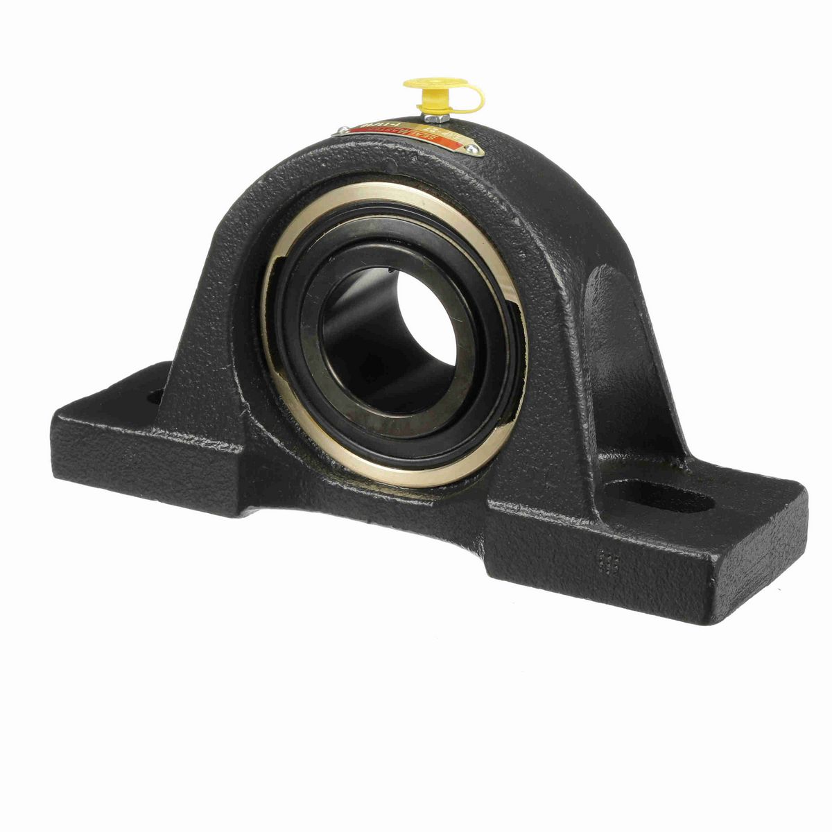 Sealmaster Mounted Cast Iron Two Bolt Pillow Block Ball Bearing - 52100 Bearing Steel, Black Oxided - Setscrew Lock - EMP-27