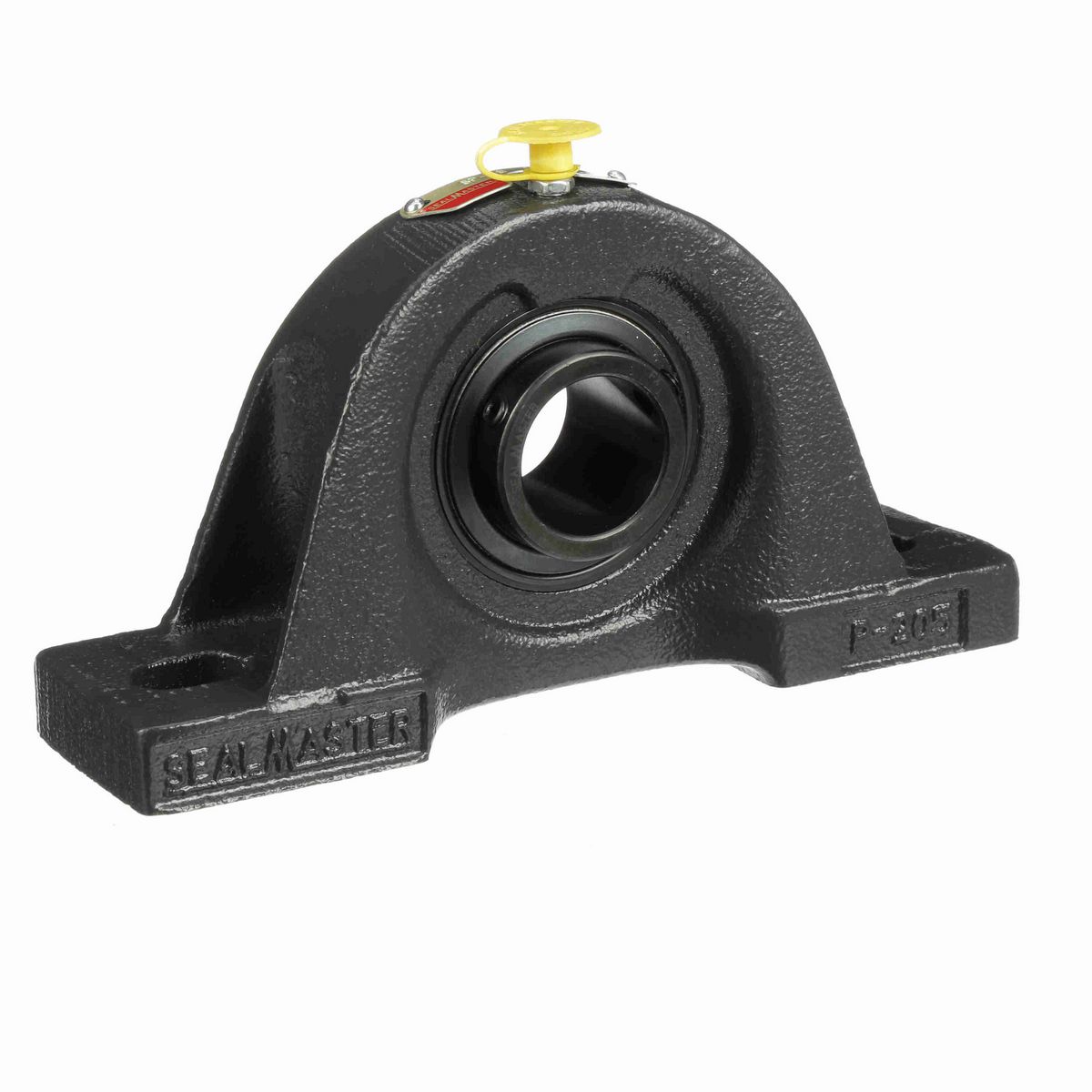 Sealmaster Mounted Cast Iron Two Bolt Pillow Block Ball Bearing - 52100 Bearing Steel, Black Oxided - Setscrew Lock - SP-19
