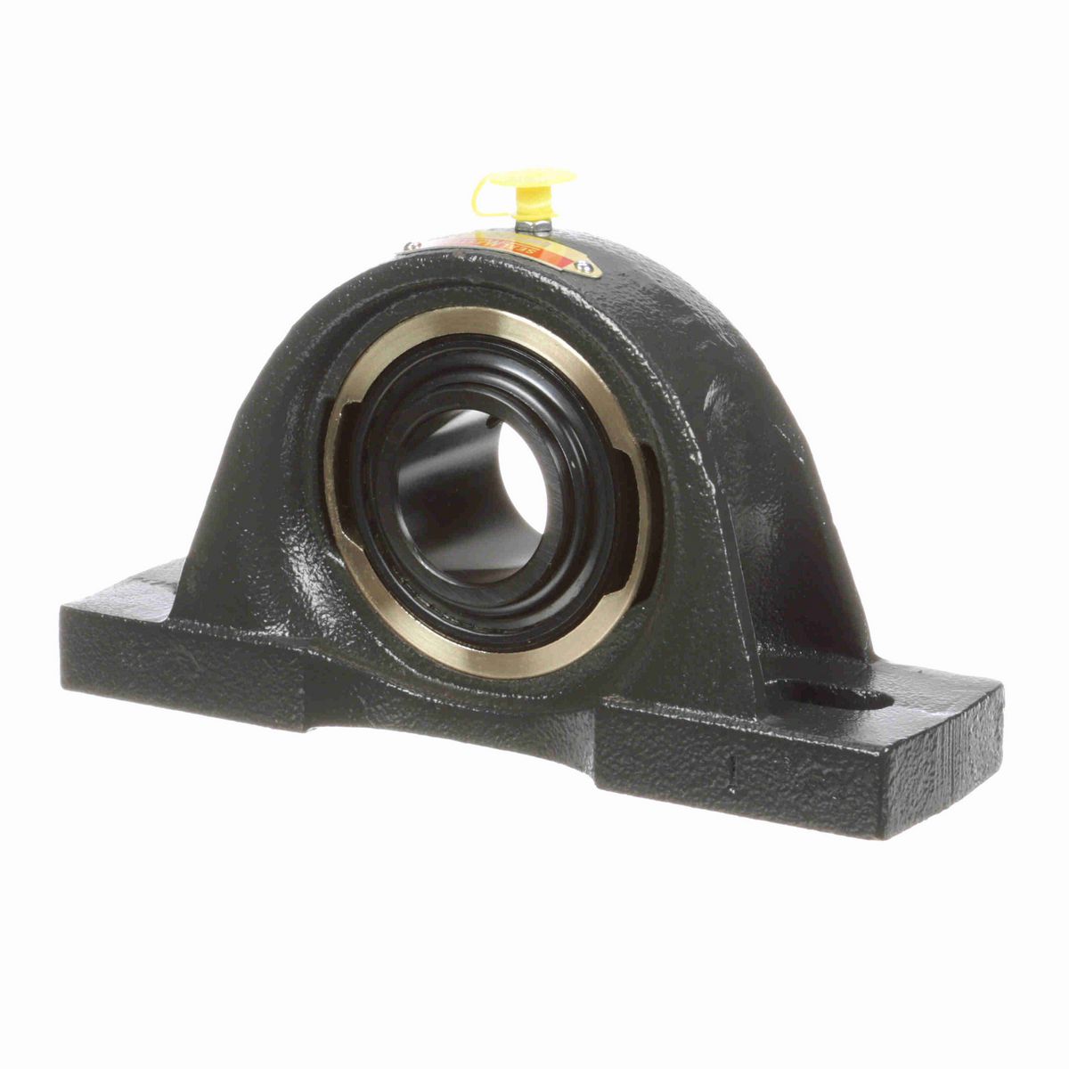 Sealmaster Mounted Cast Iron Two Bolt Pillow Block Ball Bearing - 52100 Bearing Steel, Black Oxided - Setscrew Lock - EMP-23C
