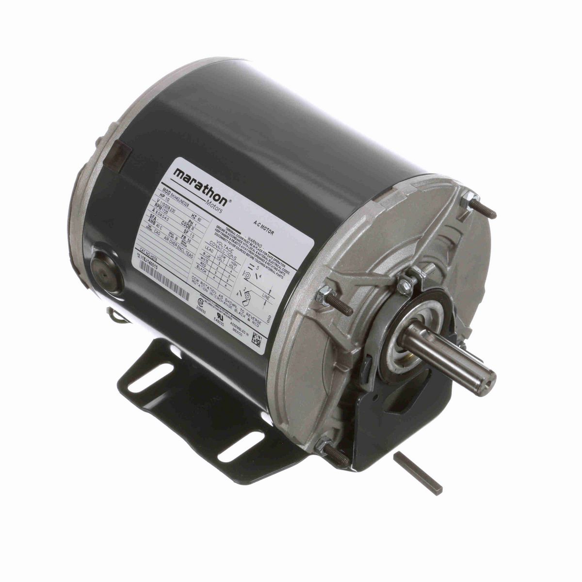 LEESON General Purpose Farm Duty Motor, 0.50 HP, 1 Ph, 60 Hz, 115/208-230 V, 1800 RPM, 56 Frame, TEAO - H276