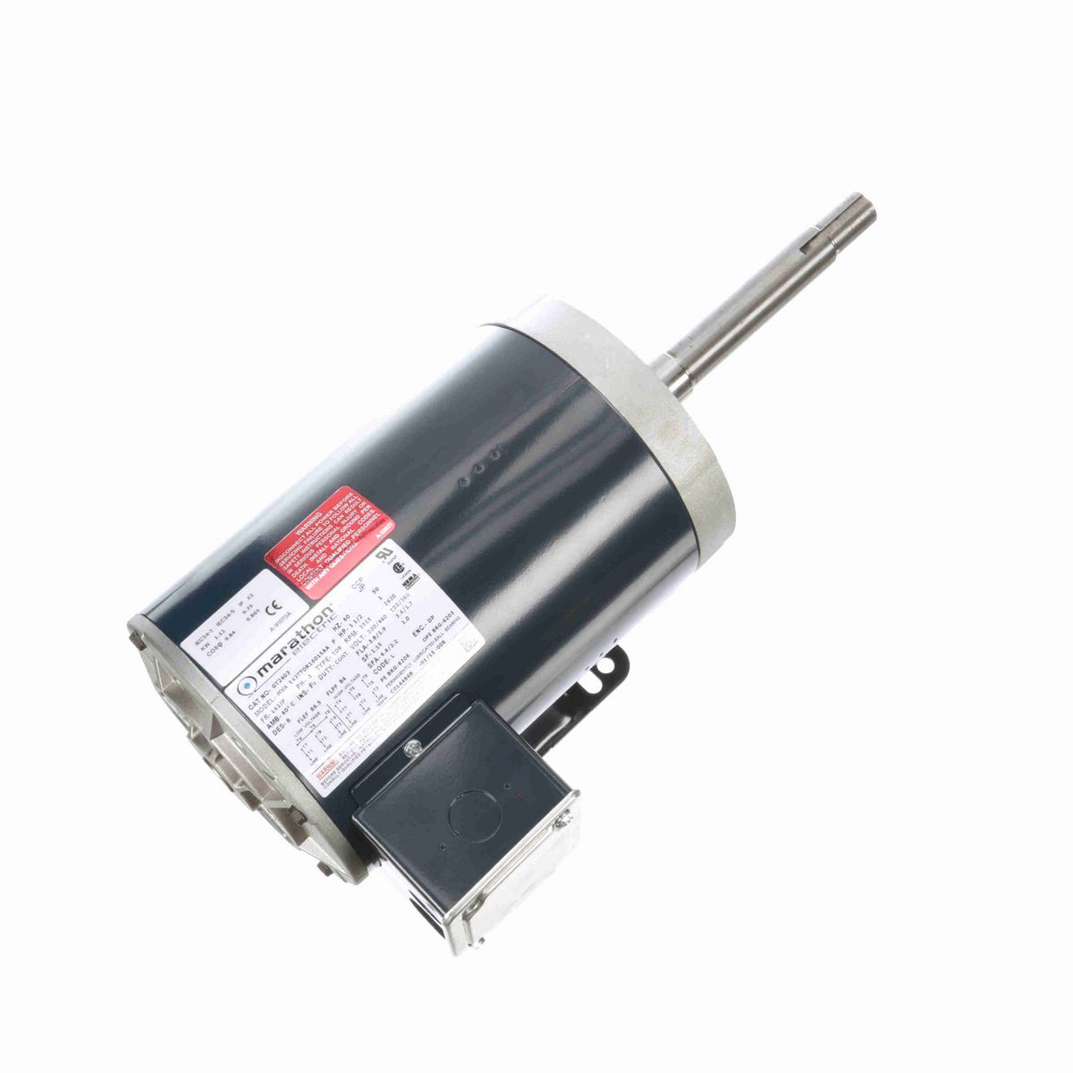 LEESON Close-Coupled Pump Motor, 1.50 & 1 HP, 3 Ph, 60 & 50 Hz, 230/460 & 190/380 V, 3600 & 3000 RPM, 143JP Frame, DP - GT2403