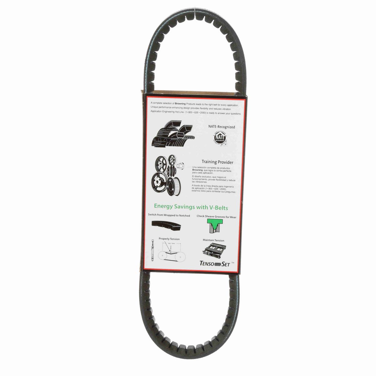 Browning EPDM Notched Belt 98% Efficient - AX25