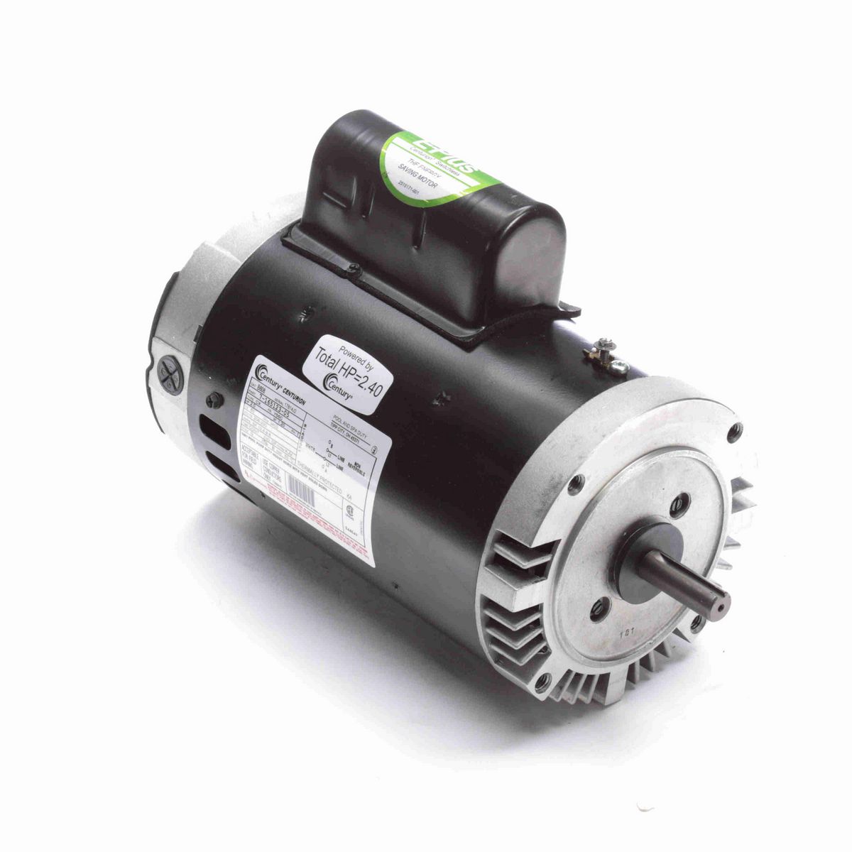 Century Pool Pump Motor, 2.0 HP, 1 Ph, 60 Hz, 208-230 V, 3600 RPM, Y56C Frame, DP - B808