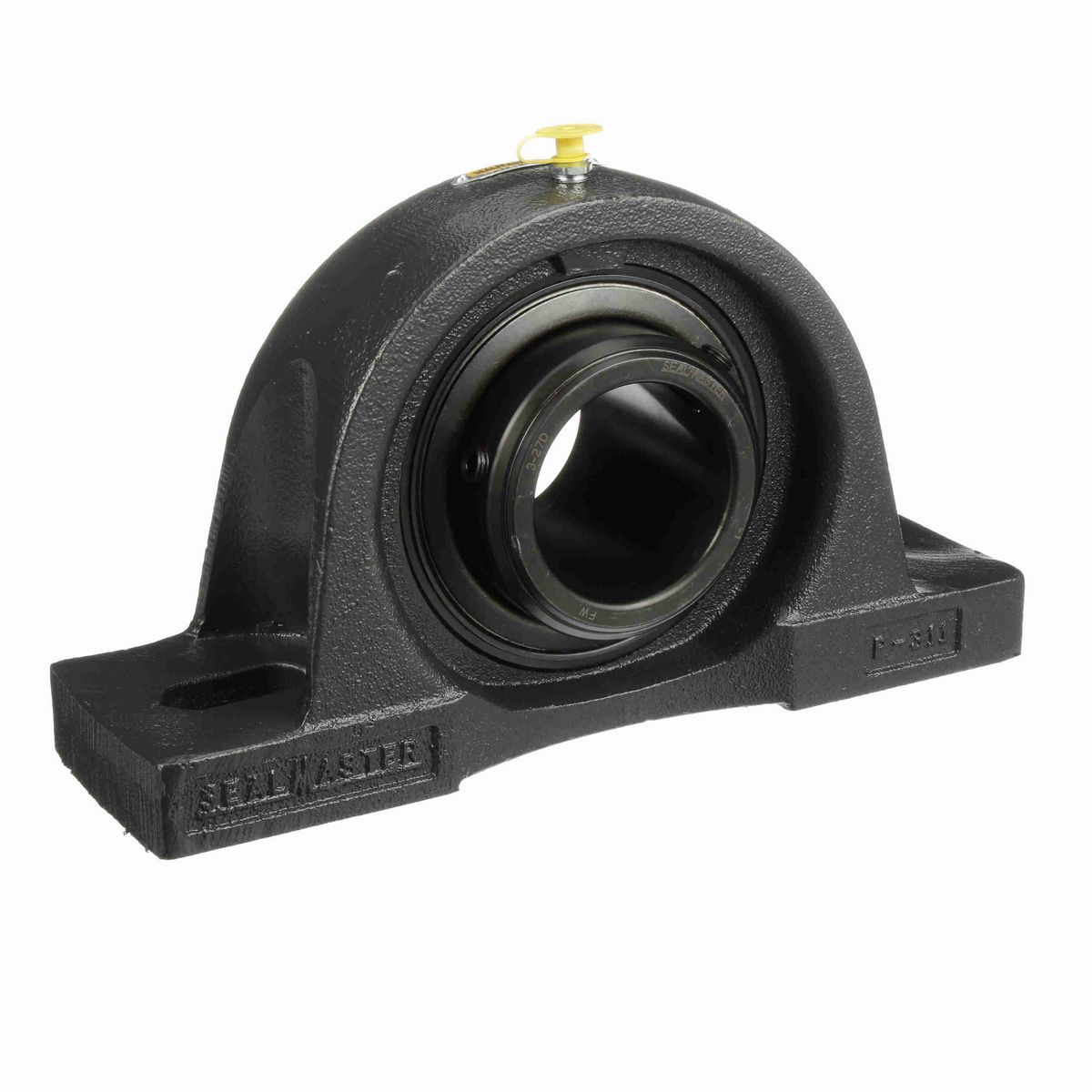 Sealmaster Mounted Cast Iron Two Bolt Pillow Block Ball Bearing - 52100 Bearing Steel, Black Oxided - Double Setscrew Lock - Air Handling Housing Fit, Noise Tested - MPD-39 CXU