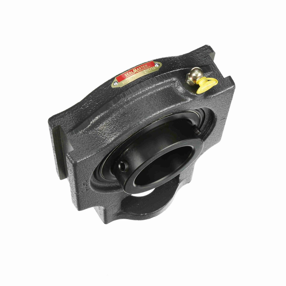 Sealmaster Mounted Cast Iron Wide Slot Take Up Ball Bearing - 52100 Bearing Steel, Black Oxided - Setscrew Lock - MST-39